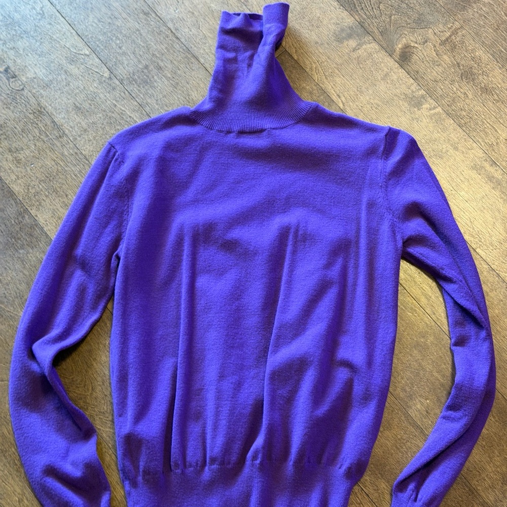 Purple Turtleneck Women's Sweater